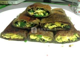 韭菜鸡蛋煎饼的做法步骤：9