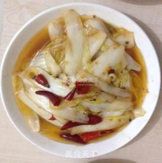 醋溜白菜杆的做法步骤：2