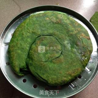 菠菜肉松煎饼的做法步骤：12