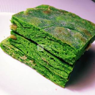 菠菜肉松煎饼的做法步骤：13