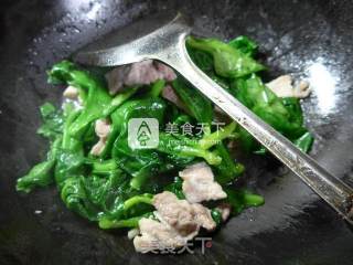 五花肉炒木耳菜的做法步骤：6