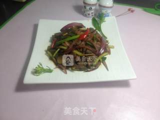 胡椒粉干煸猪肝的做法步骤：9