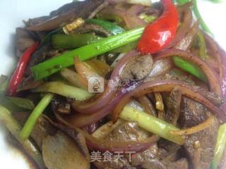 胡椒粉干煸猪肝的做法步骤：10