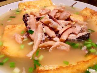 墨鱼干焖豆腐的做法步骤：4