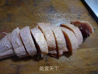 油面筋菜芯腊鸡腿的做法步骤：2