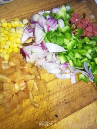 鸡肉番茄焗饭的做法步骤：2