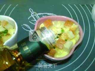 亚麻籽油葱香面包咸布丁的做法步骤：13