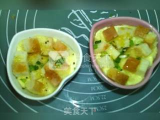 亚麻籽油葱香面包咸布丁的做法步骤：14