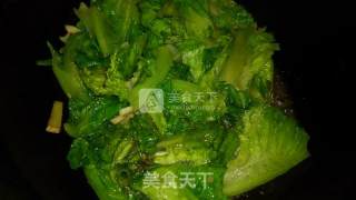 素炒生菜的做法步骤：3