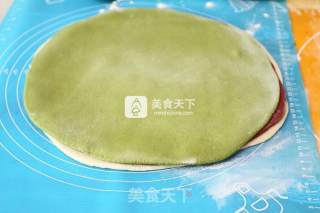 【再见渣难-九阳破壁豆浆机】豆浆风味的三色花卷的做法步骤：13