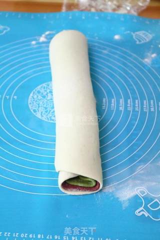 【再见渣难-九阳破壁豆浆机】豆浆风味的三色花卷的做法步骤：14