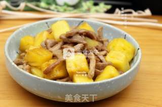 酸酸甜甜菠萝炒肉丝的做法步骤：9