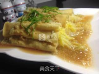 千张包裹娃娃菜的做法步骤：2