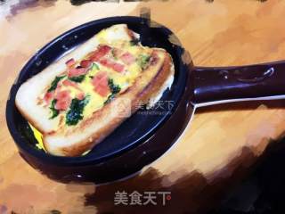 宿舍十分钟 镂空吐司片的做法步骤：3