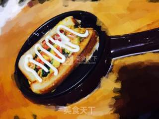 宿舍十分钟 镂空吐司片的做法步骤：4