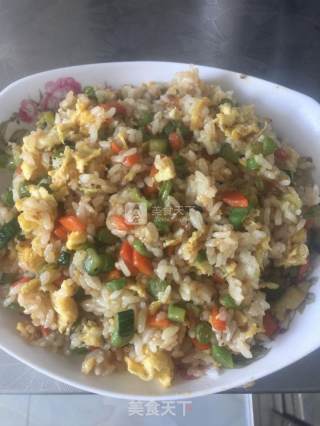 蔬菜鸡蛋炒饭的做法步骤：11