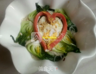爱心鸡蛋蔬菜面的做法步骤：10