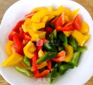彩椒菊花鸡胗的做法步骤：7