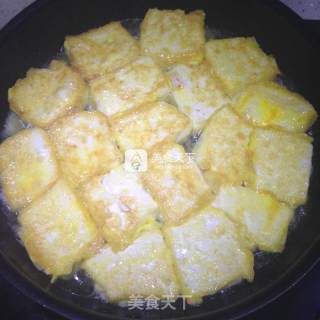 香煎肉末豆腐的做法步骤：4