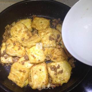 香煎肉末豆腐的做法步骤：13