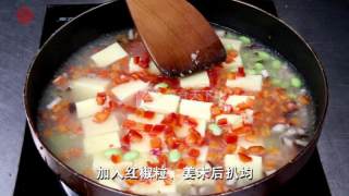 老人孩子的大爱【虾仁豆腐】的做法步骤：4