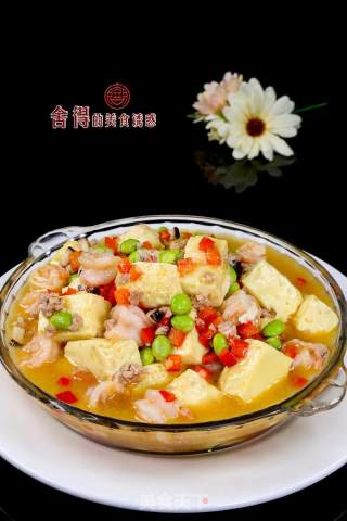 老人孩子的大爱【虾仁豆腐】的做法步骤：6