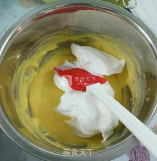 圆形，心形戚风蛋糕的做法步骤：8