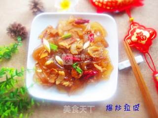 爆炒拉皮的做法步骤：8