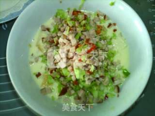 亚麻籽油杂蔬熏肠土司蒸蛋羹的做法步骤：8