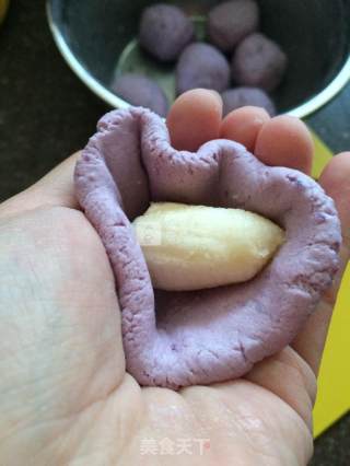 紫薯香蕉馅儿饼的做法步骤：5