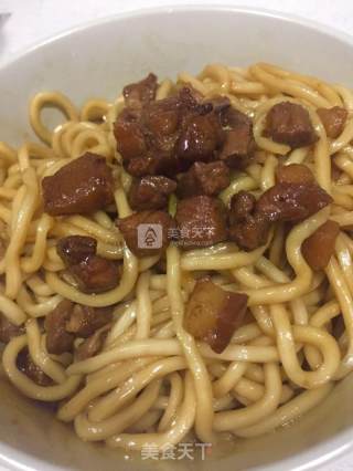 小炖肉葱油面的做法步骤：12