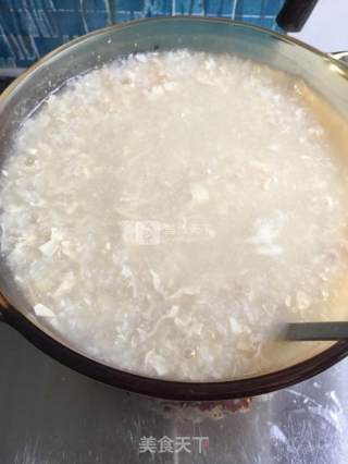干贝腐竹白果瘦肉粥的做法步骤：6