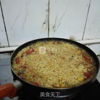 番茄鸡蛋面（泡面版）的做法步骤：7