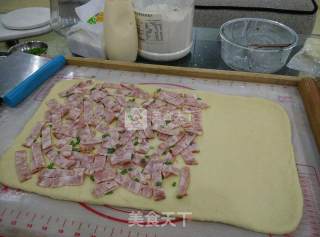 培根辫子面包（6个量）的做法步骤：3