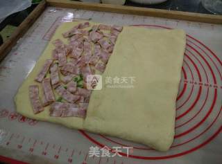 培根辫子面包（6个量）的做法步骤：4