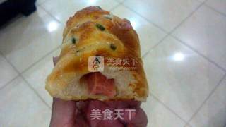 葱香火腿小面包的做法步骤：7