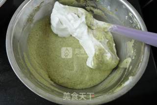 艾草戚风的做法步骤：10