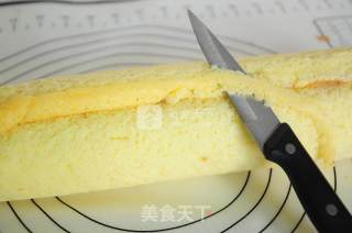 戚风栗蓉蛋糕卷的做法步骤：26