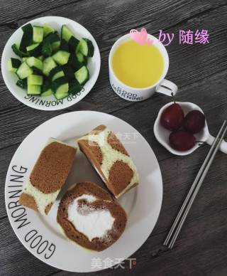 长颈鹿蛋糕卷的做法步骤：13