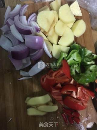 大盘鸡????的做法步骤：2