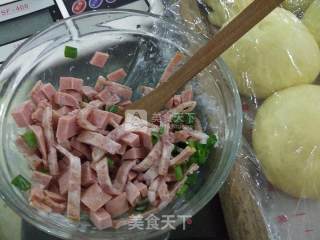 香葱火腿卷的做法步骤：2