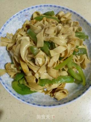 青椒干豆腐的做法步骤：5