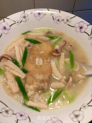 泡鱿鱼粥的做法步骤：5