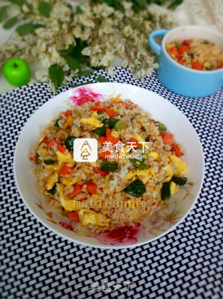 黄瓜火腿蛋炒饭的做法步骤：11