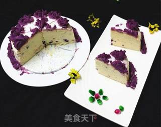 紫薯裱花酸奶蛋糕的做法步骤：20