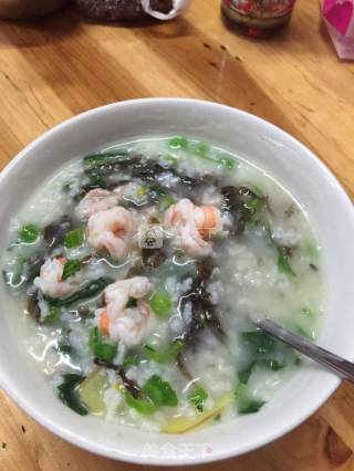 虾仁紫菜粥的做法步骤：3