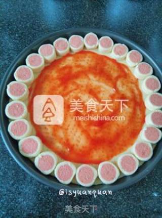 黑椒培根鸡肉披萨的做法步骤：5