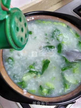 山药海虾菜粥的做法步骤：6