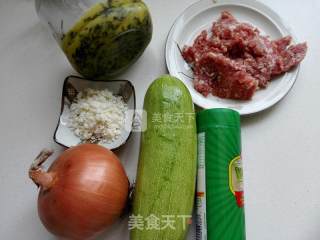 烤西葫芦酿肉的做法步骤：1