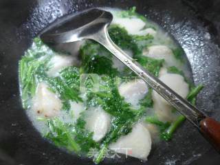 茼蒿煮香芋的做法步骤：8